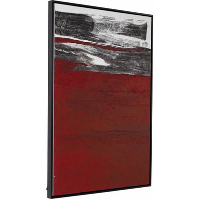 Tableau abstrait encadré en bois RECOLLECTION