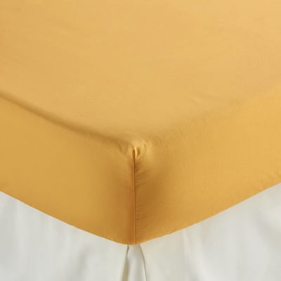 Drap housse en percale de coton, 80 fils, bonnet 35 cm, Scenario LA REDOUTE INTERIEURS