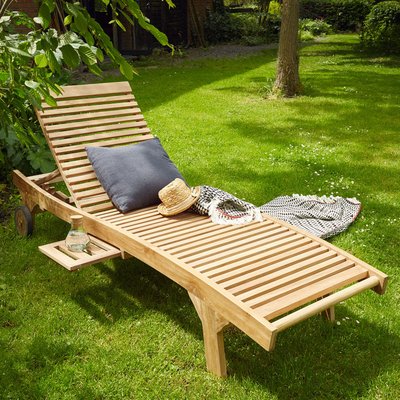 Bain de soleil en bois teck massif  MALTE BERAH GETAH