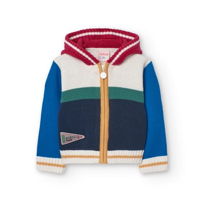 Veste tricotée avec capuche et poches BOBOLI
