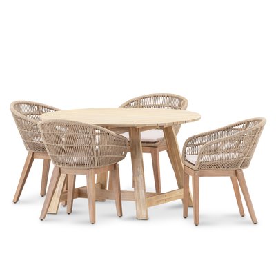 Salon de jardin, 4 chaises, LAMAS & PROVENZA DEFORA HOME