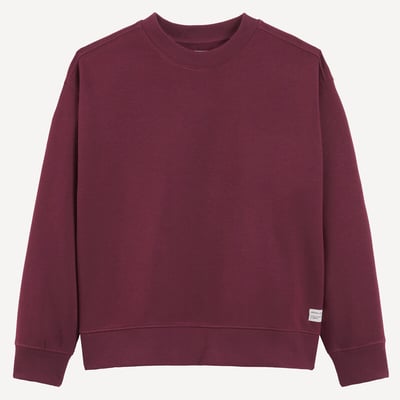 Sweat col rond en molleton LA REDOUTE COLLECTIONS