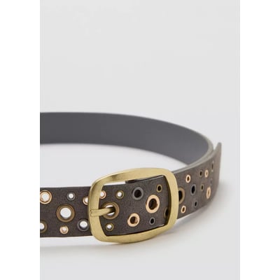 Ceinture cuir à œillets MANGO TEEN