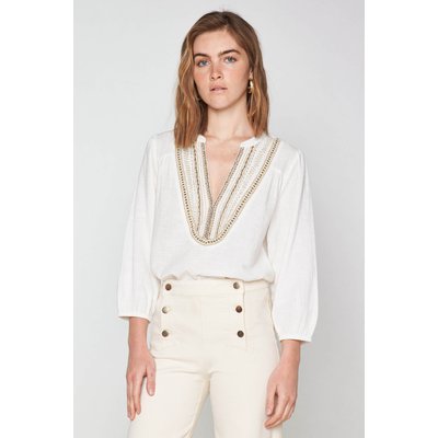 Blouse brodée carmen Maison 123