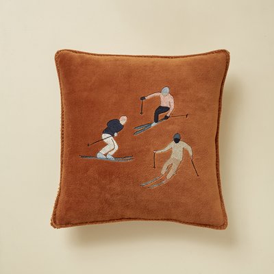 Housse de coussin polaire APRES-SKI SYLVIE THIRIEZ