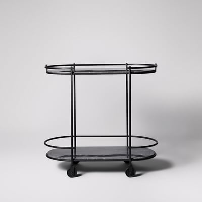 Cartizze Black Marble Trolley SWOON