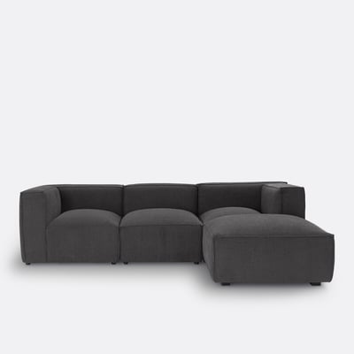 Elément chauffeuse pour canapé modulable, en tissu texturé, SEVEN LA REDOUTE INTERIEURS