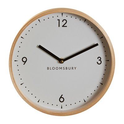 25cm Circular Natural Wood Wall Clock SO'HOME