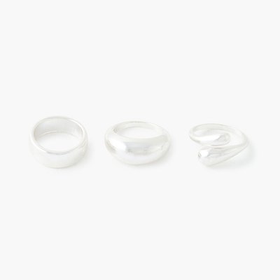 Set de 3 bagues argentées BALABOOSTE