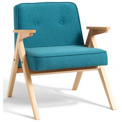 Fauteuil en tissu et bois, Vinc RECOLLECTION