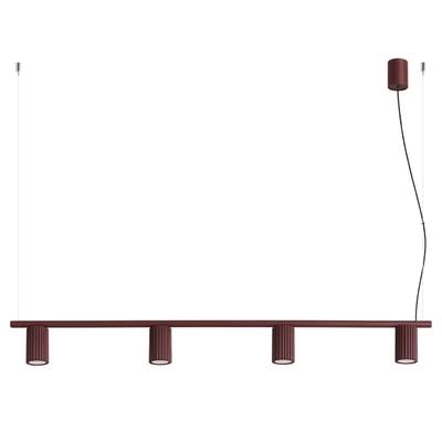 Lustre Aluminium Bourgogne GU10 4 Karbon EDEN