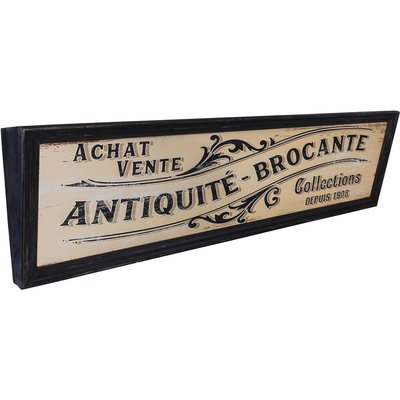 Panneau décoratif en bois Commerce 150 x 40 cm Antiquité - Brocante ANTIC LINE CRÉATIONS