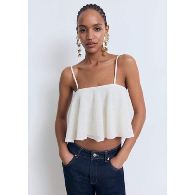 Top maille à volants MANGO