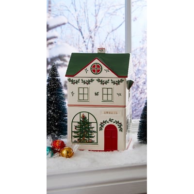 Christmas Tree Village Stacking Canister SPODE