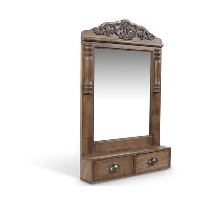 Miroir ancien rectangulaire vertical 2 DECORATION D’AUTREFOIS
