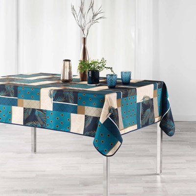 Nappe rectangle Geopan bleu 150 x 240cm DOUCEUR D'INTÉRIEUR