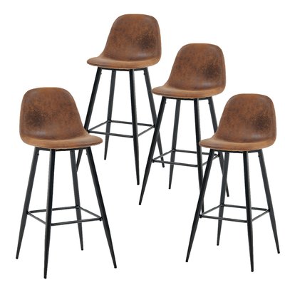 Lot de 4 tabourets de bar style vintage,CHARLTON BAR MEUBLES COSY