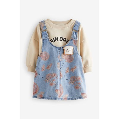 Sweat et robe chasuble imprimée, ensemble NEXT