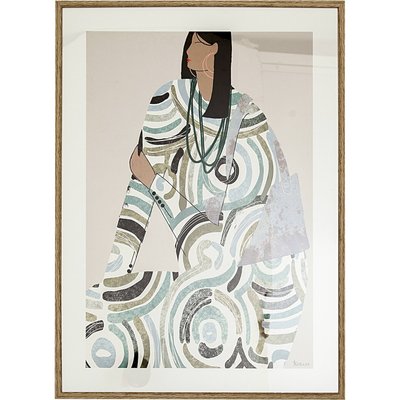 Affiche murale élégante femme moderne avec cadre et verre RECOLLECTION