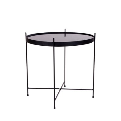 Table basse en verre et métal ø48xh48cm- VENEZIA HOUSE NORDIC