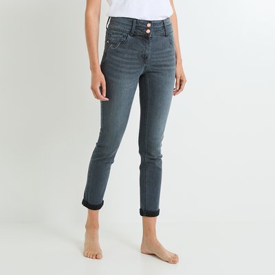 Jean gris femme coupe droite La Redoute