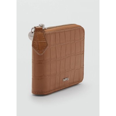 Mini portefeuille similicuir effet croco MANGO