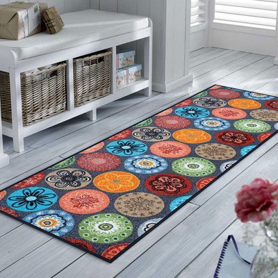Tapis salon et chambre tissé motif géométrique CORALIS UN AMOUR DE TAPIS