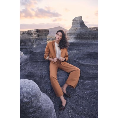 Pantalon large en lin mélangé TAMINA Maison 123