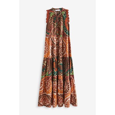 Robe d’été longue à volants NEXT