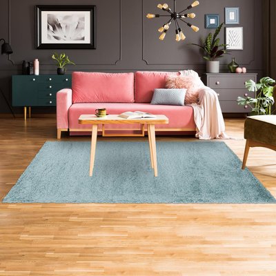Tapis longs poils shaggy tissé motif uni UNI B UN AMOUR DE TAPIS
