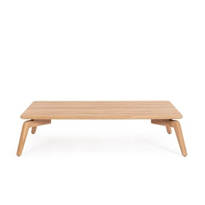 Table basse de jardin rectangulaire en teck L120 - BREHAT HELLIN, DEPUIS 1862