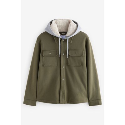 Veste-chemise à capuche en jersey texturé NEXT