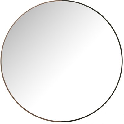 Miroir rond élégant métal et bois  design contemporain RECOLLECTION