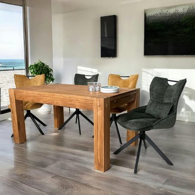 Table à manger contemporaine extensible en chêne massif 150/250cm FJORD PIER IMPORT