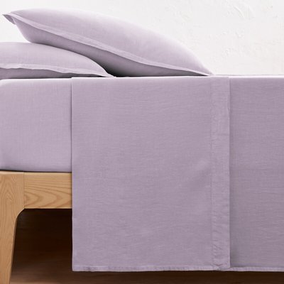 Drap plat uni en lin lavé, Linot LA REDOUTE INTERIEURS