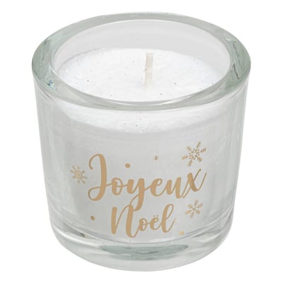 Bougie givre en verre 60 g FEERIC LIGHTS & CHRISTMAS