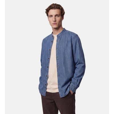 Chemise droite raonim en denim de coton GALERIES LAFAYETTE