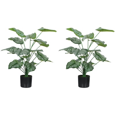 Plantes artificielles Plastique Vert HOMCOM