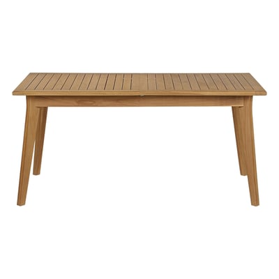 Table de jardin extensible en bois teck massif L160-210 cm LOMBOK MILIBOO
