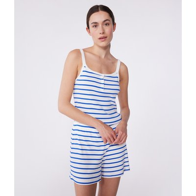 Pyjashort in katoen met bandjes PETIT BATEAU