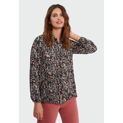 Chemise plissée à imprimé végétal ICODE