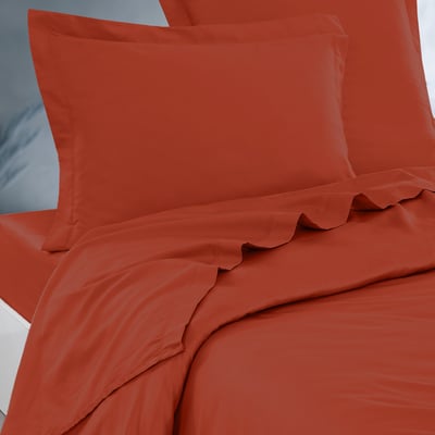 Parure drap plat + 2 taies 50x70 cm SOFT PERCALE SENSEI MAISON
