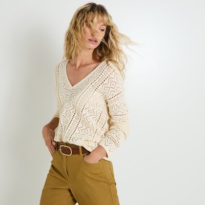 Pull col V manches longues GRAIN DE MALICE