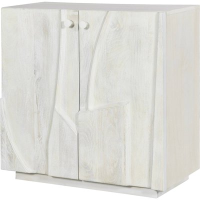 Buffet dappoint en bois de manguier finition naturelle sculptée RECOLLECTION
