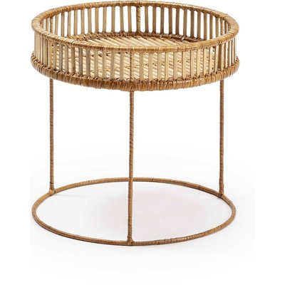 Table d'appoint osier naturel et métal esprit bohème chic RECOLLECTION