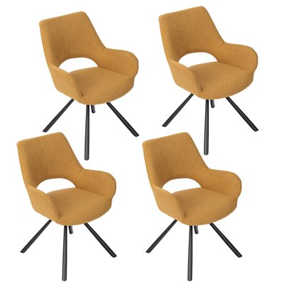 Lot de 4 chaises de salle à manger style scandinave, BETH MEUBLES COSY