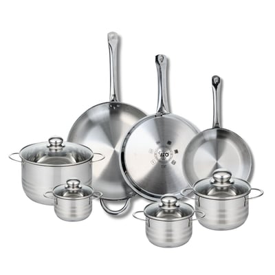 3 poêles 24/28/32cm + 4 faitouts 12/14/16/20cm PROFI BRILLANT ELO