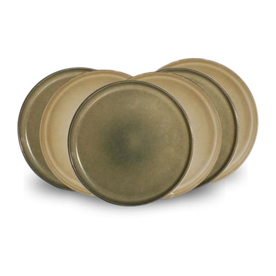 Lot de 6 grandes assiettes, TERRALHA ARTIME