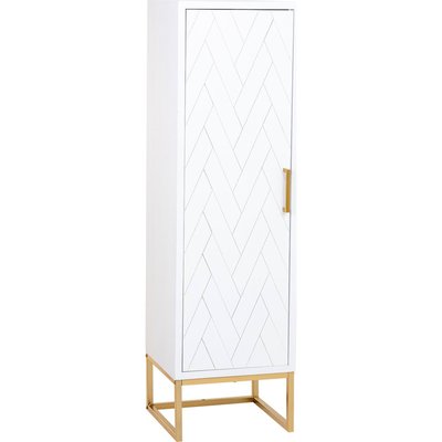 Armoire bois  artisanale sur pied métal doré élégant RECOLLECTION
