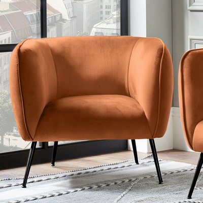 Luxe Velvet Tub Chair with Black or Gold Legs SO'HOME